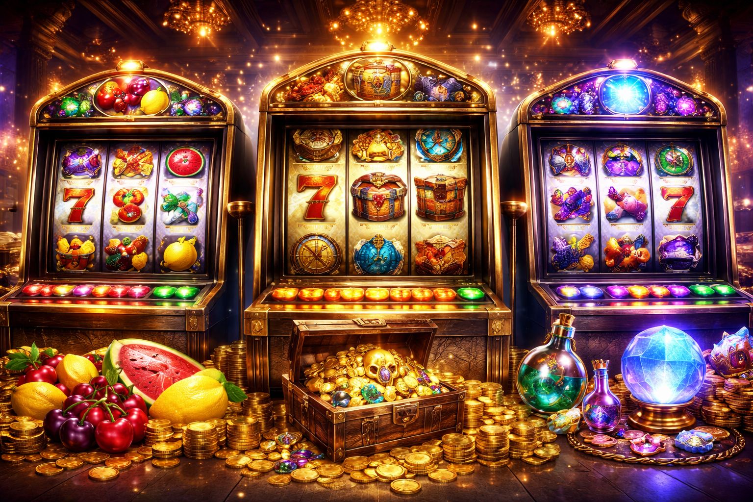 Choose between classics, themed adventures, and high-volatility picks